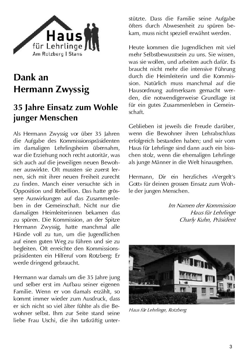 Pfarrblatt Pfarrei Stans  03-2016